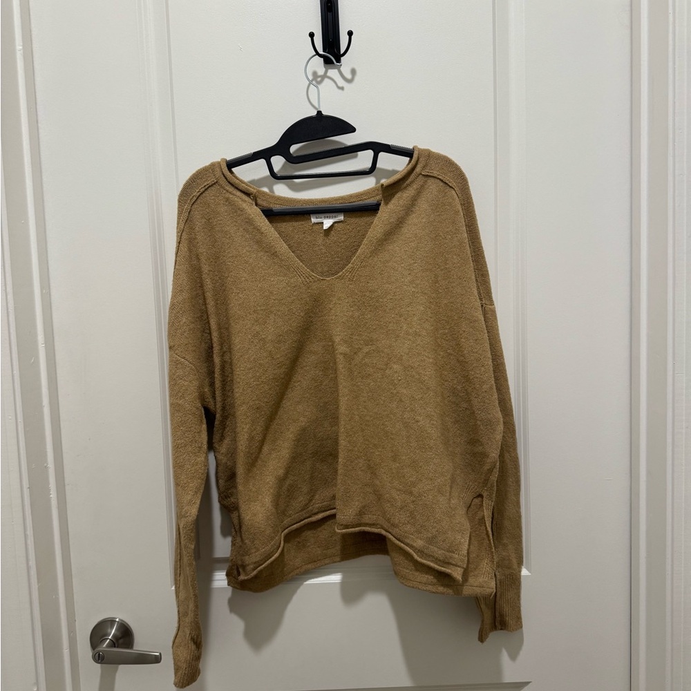 Tan V-Neck Sweater